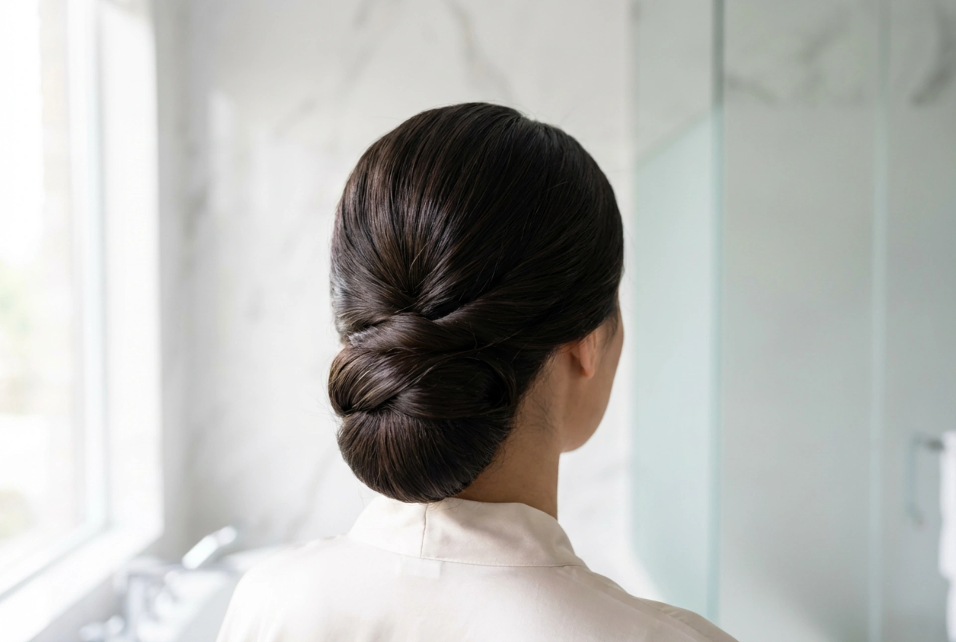 Chignon classique pour une grande sortie : coiffure chignon de mariage pas à pas