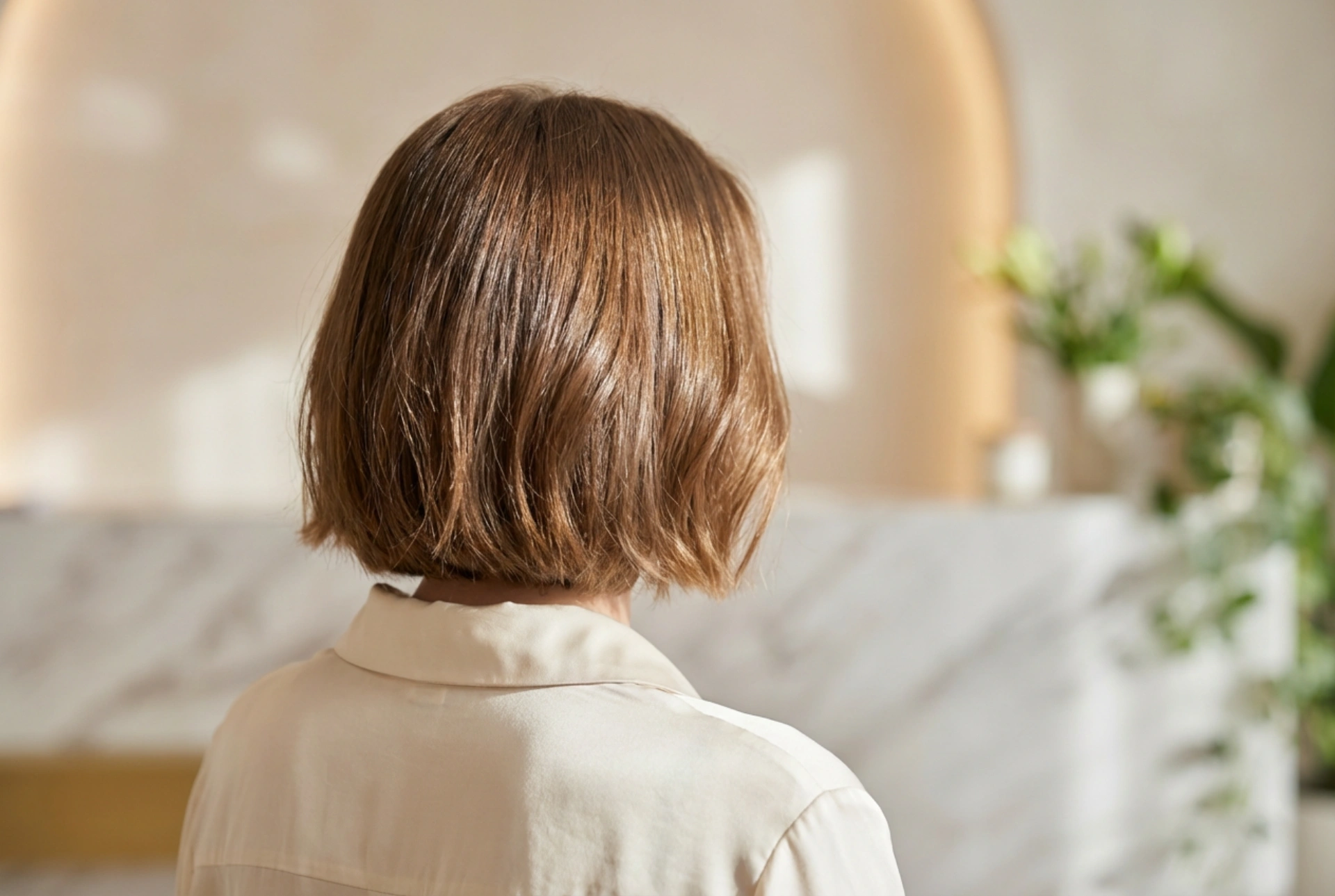 L'art de la texture : coiffure de mariage pour cheveux courts et brillants