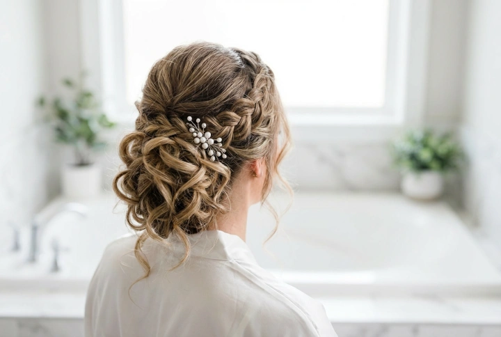 Tresses et boucles : la coiffure de mariage idéale pour cheveux longs