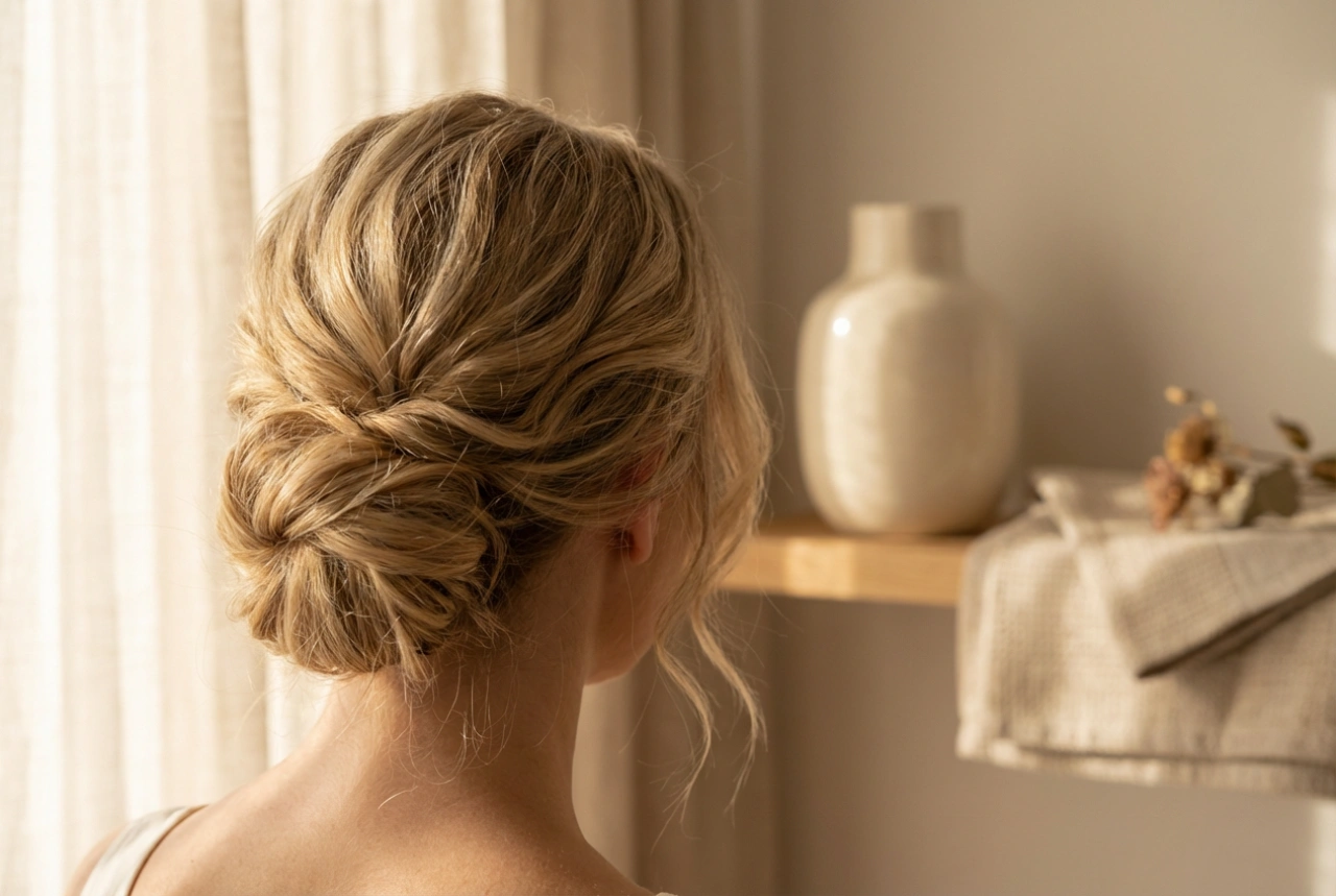 Chaleur et élégance : une coiffure de fête raffinée et sans stress