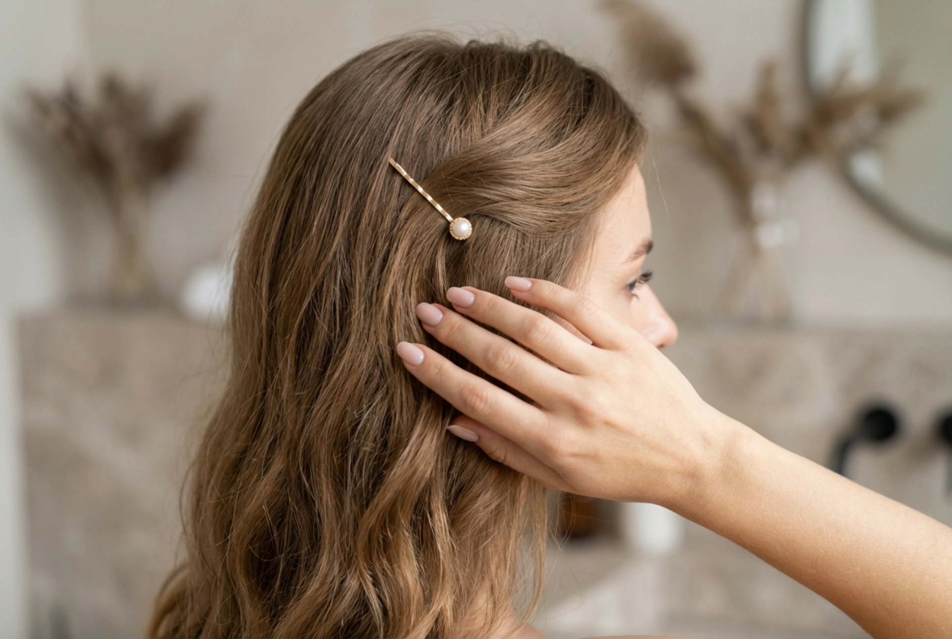 Coiffure pour cheveux clairsemés au niveau des tempes : raie, volume et accessoires pour masquer