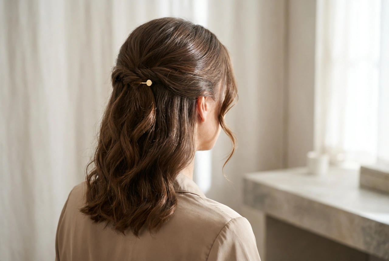 Coiffures pour cheveux mi-longs : ondulations, demi-attaches et chignons élégants