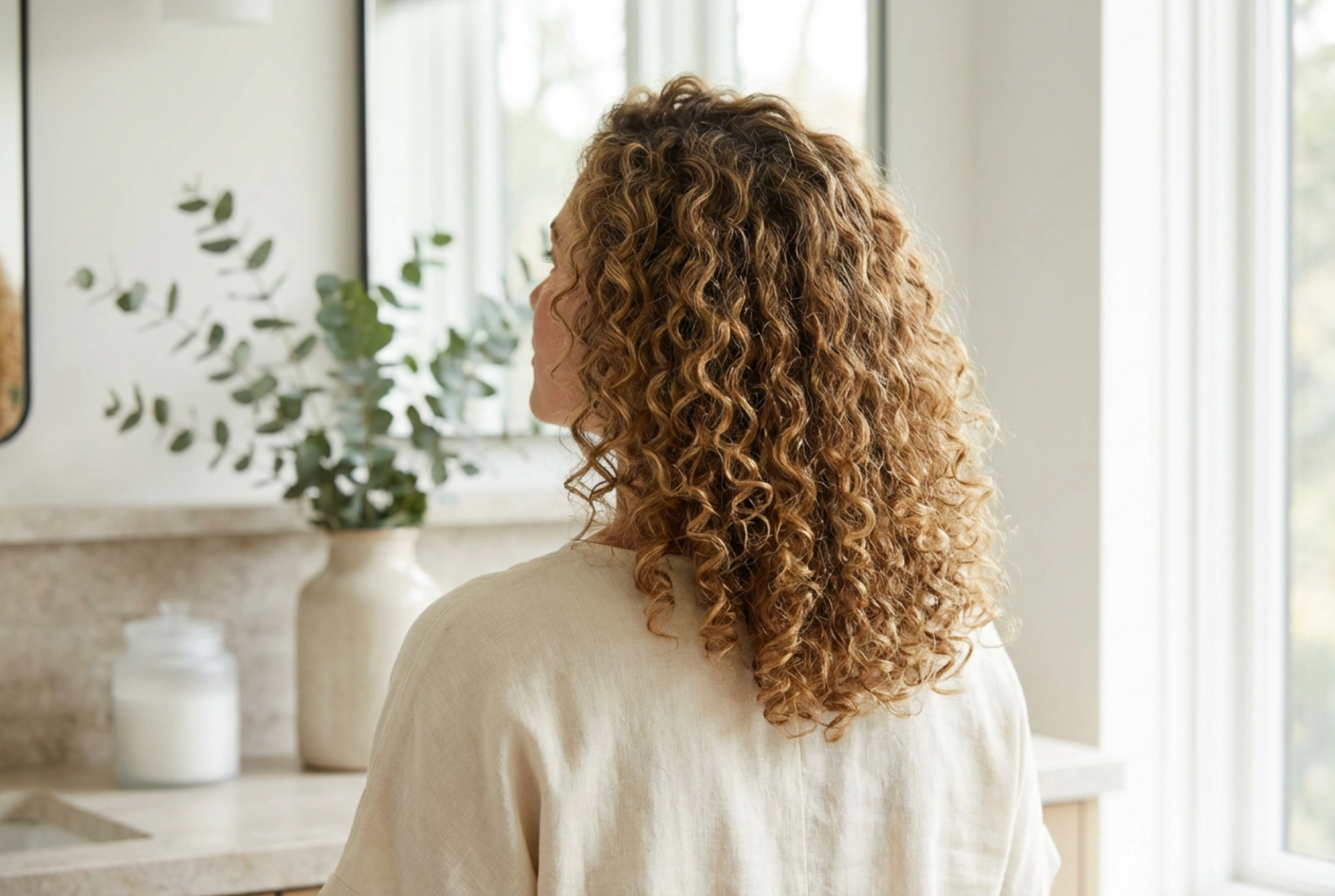 Cheveux bouclés mi-longs : une coiffure définie et sans frisottis