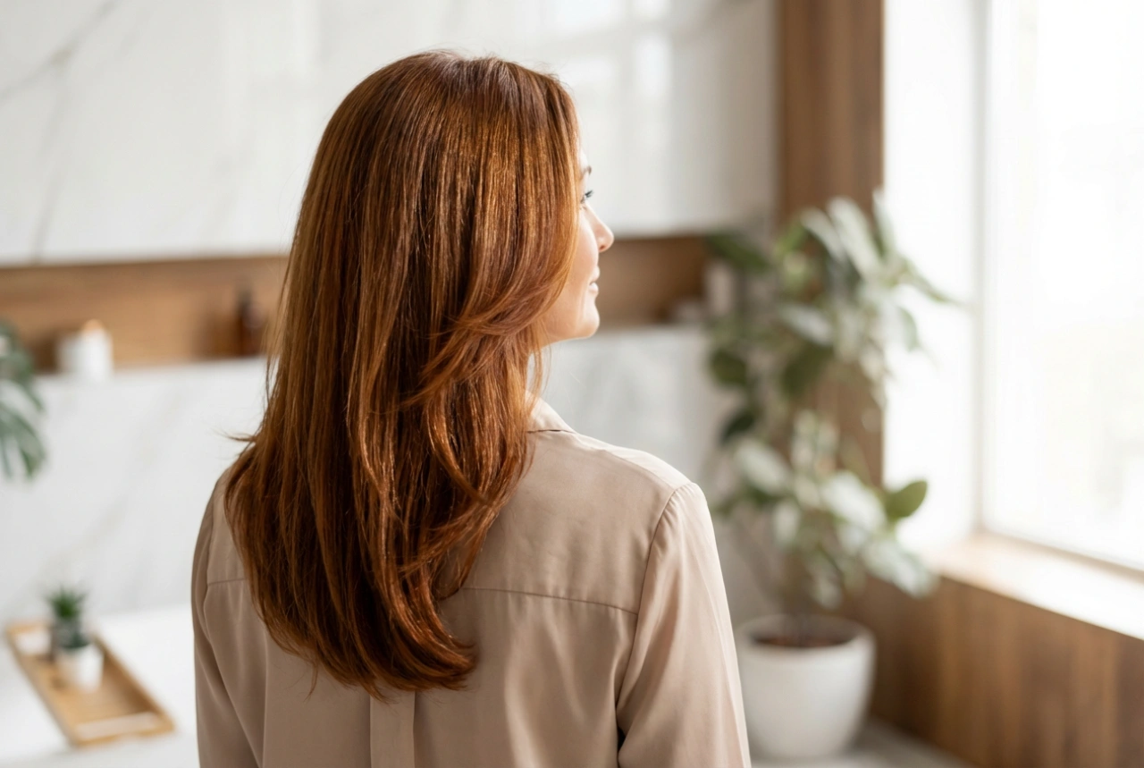 Dégradé et brillance : coiffures pour cheveux longs après 50 ans
