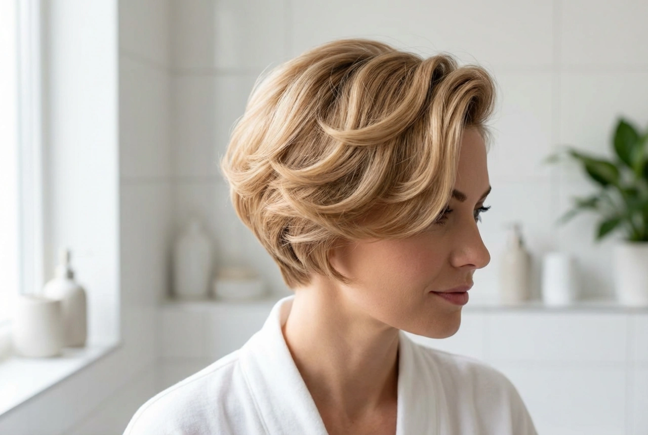 Coiffures des années 60 pour cheveux courts : pixie, volume et jeu de raie