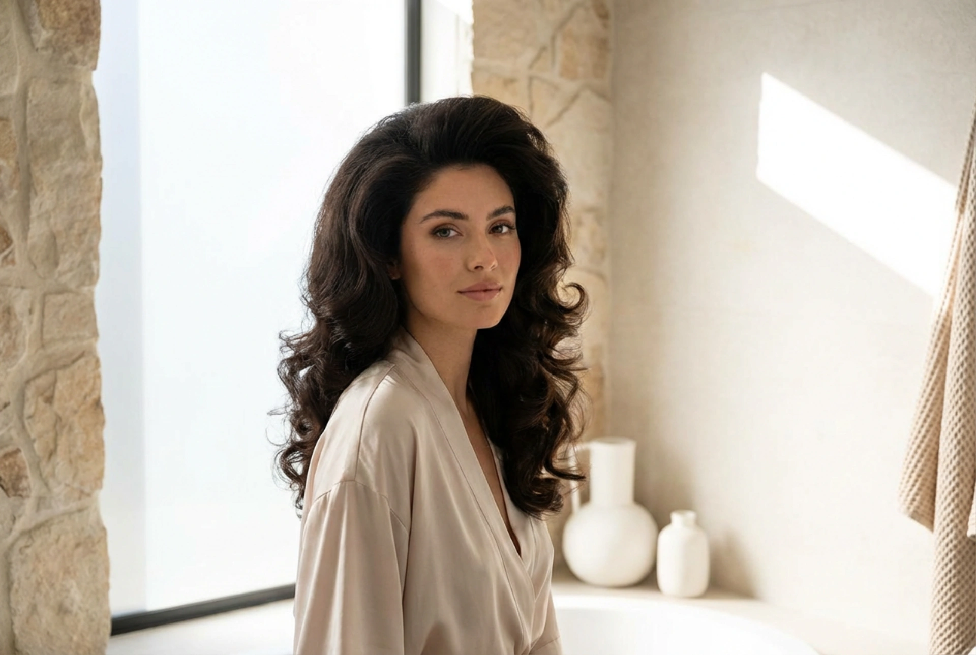 Coiffures des années 80 pour cheveux longs : volume XXL, boucles et crêpage