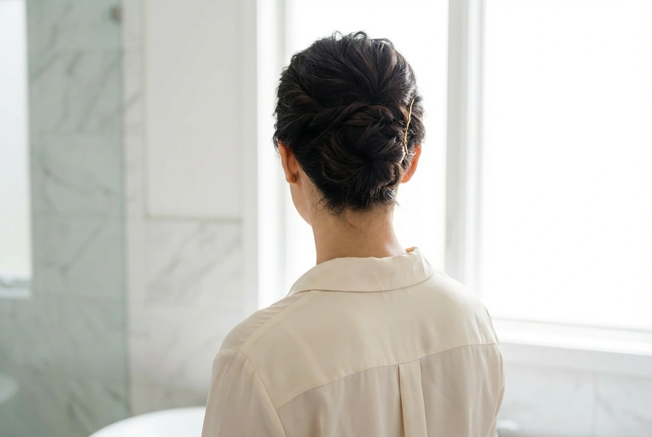 Coiffure de communion pour maman : chignons élégants et idées pour cheveux courts