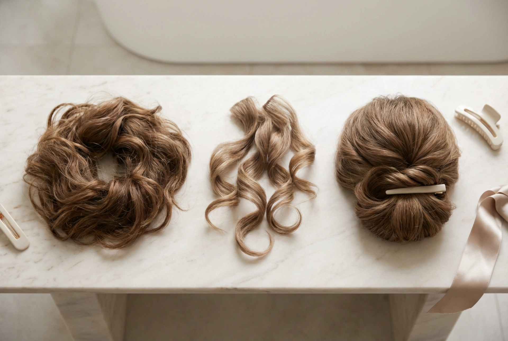 Coiffures pour cheveux mi-longs : boucles, ondulations et chignons
