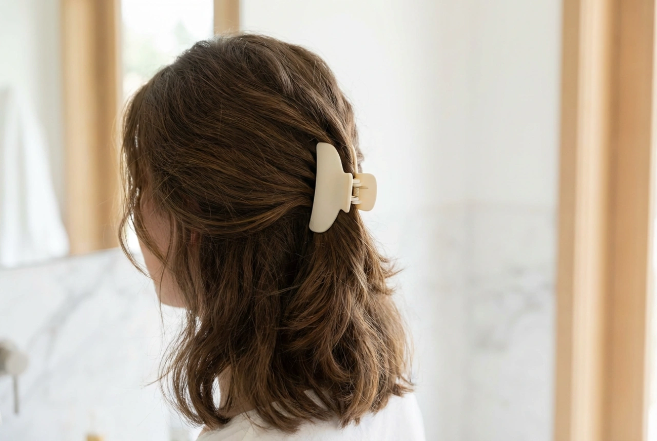Coiffures avec pince à cheveux pour cheveux mi-longs : style et volume