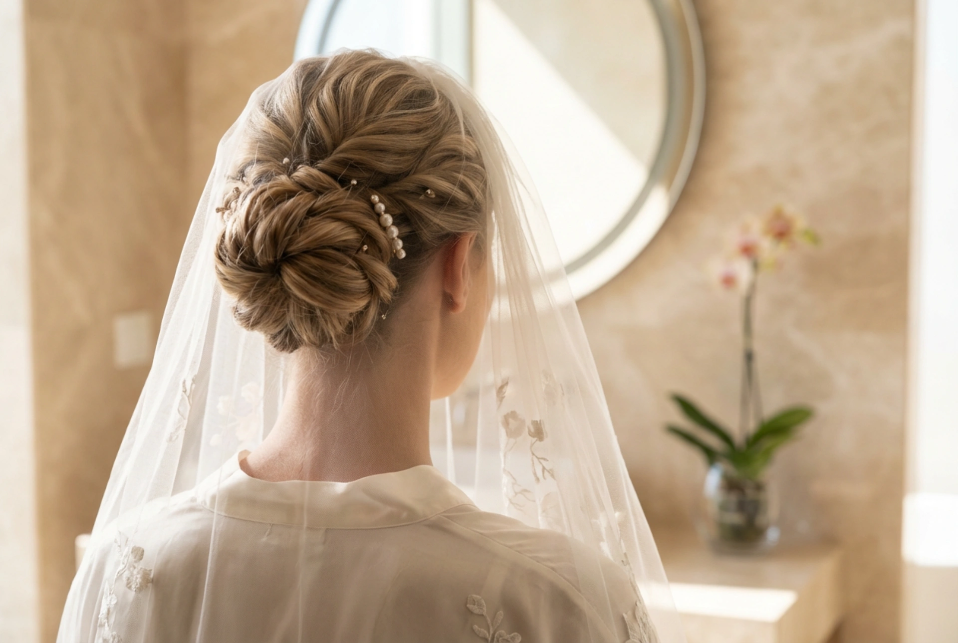 Voile et coiffures de mariée : fixation, volume et tenue