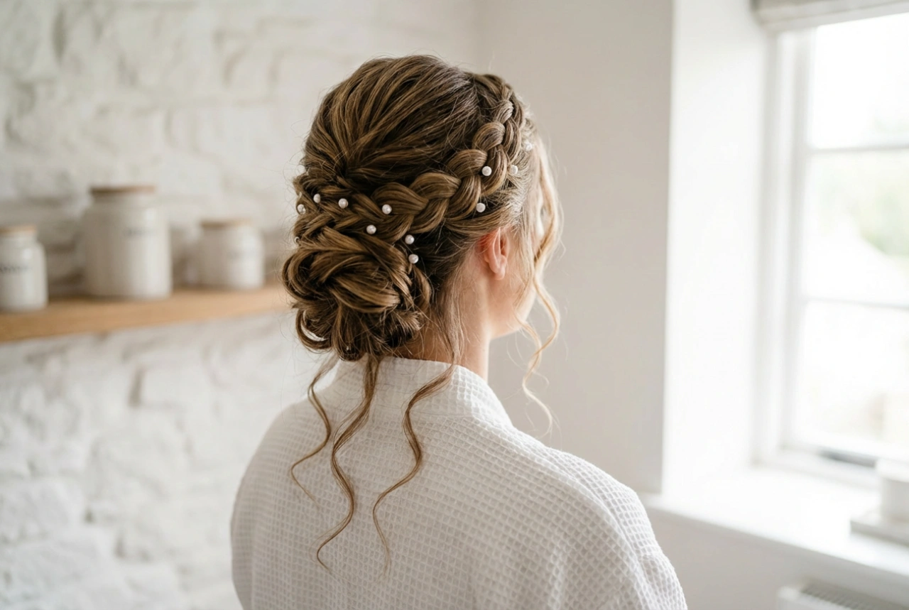 Coiffures de mariage pour cheveux longs : les chignons romantiques
