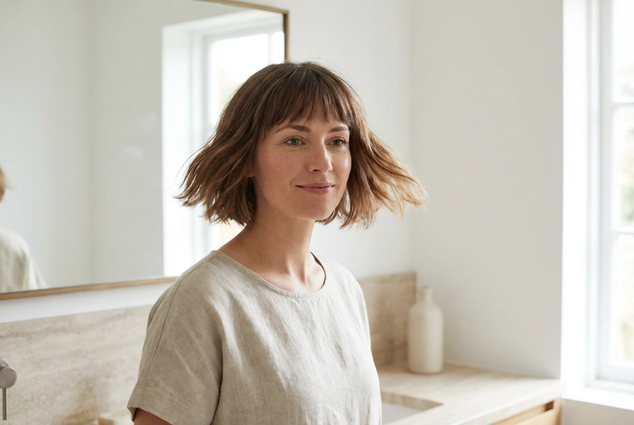 Cheveux courts et coiffures avec frange : styles rapides pour le quotidien