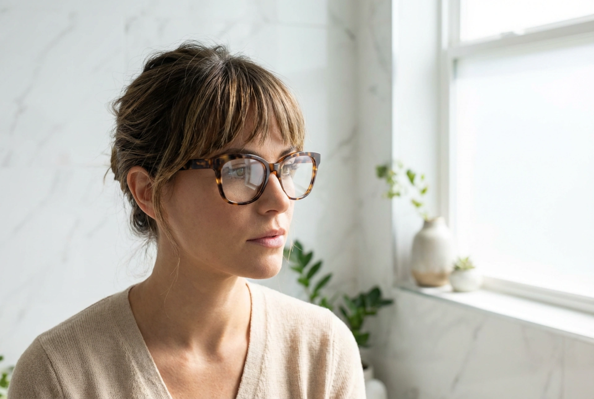 Frange et lunettes : comment choisir la forme des montures et la coiffure