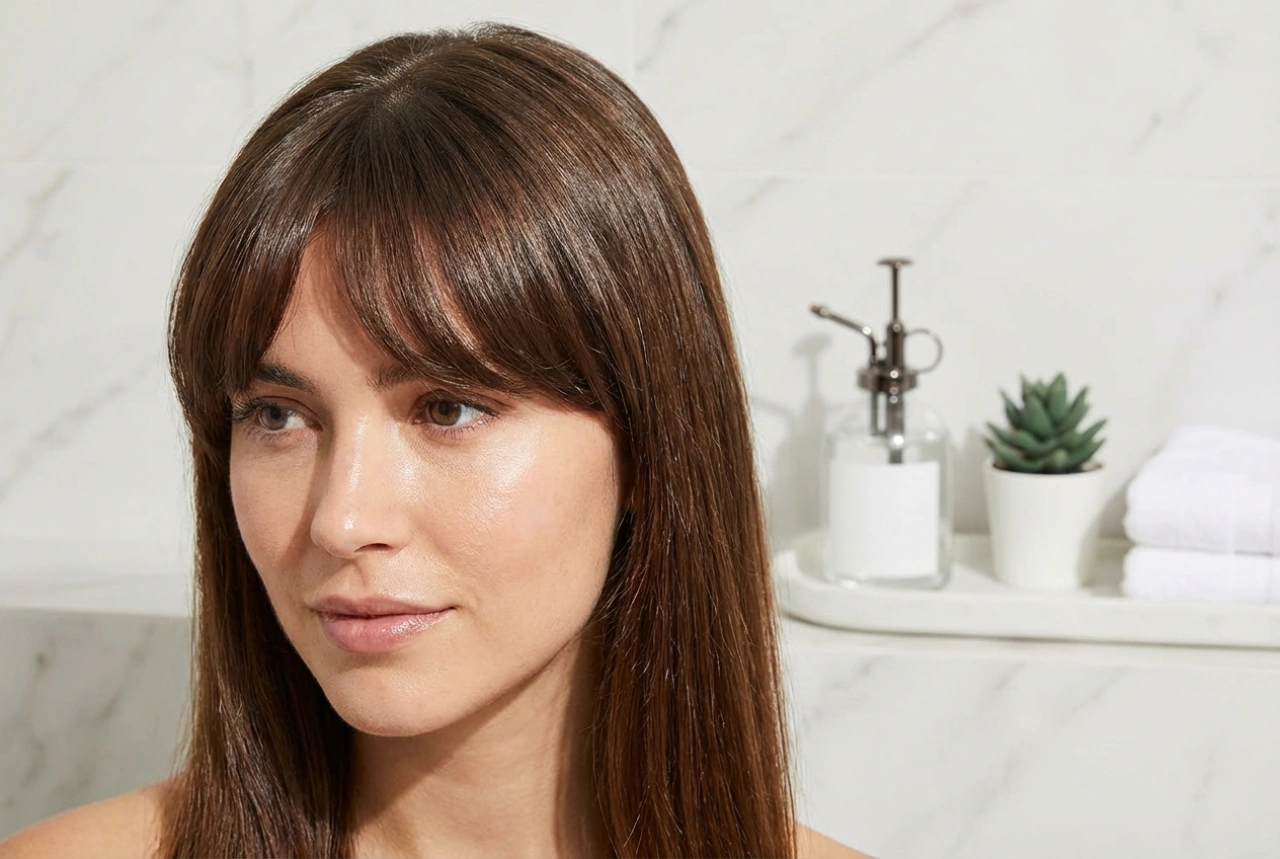 Comment coiffer une frange rideau pour qu'elle tienne toute la journée