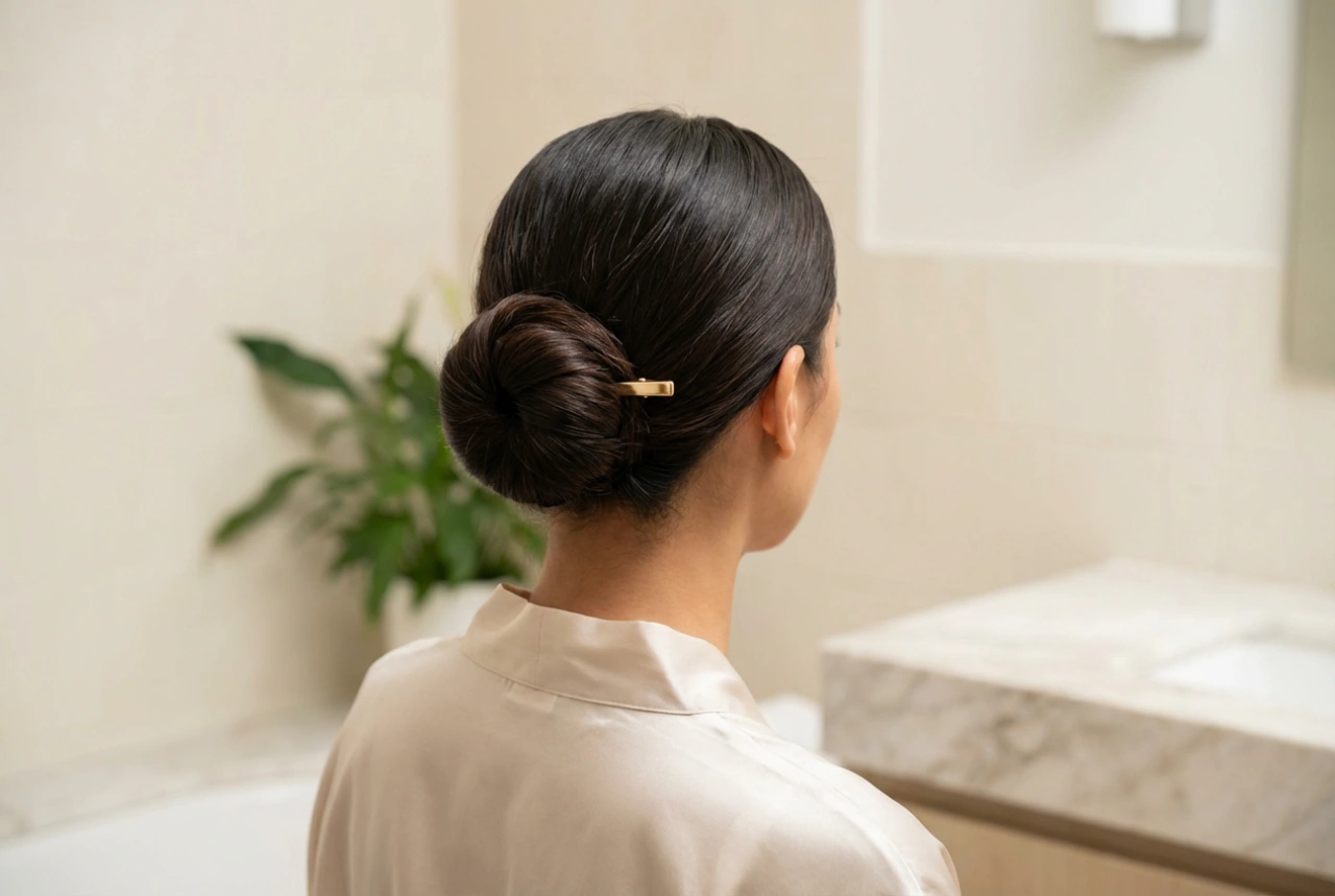 Chignon de mariée lisse : préparation des cheveux, lissage parfait et fixation durable