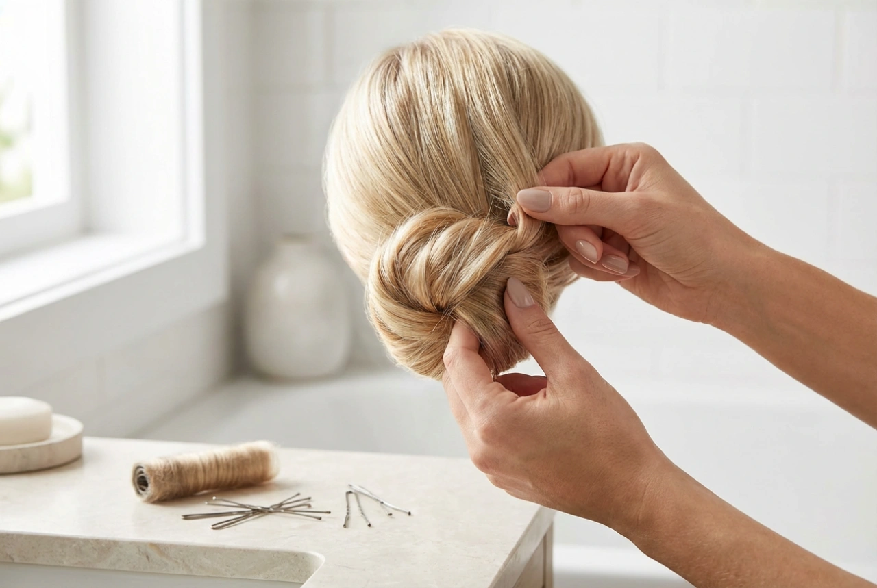 Comment faire un chignon sur cheveux courts : avec et sans accessoire