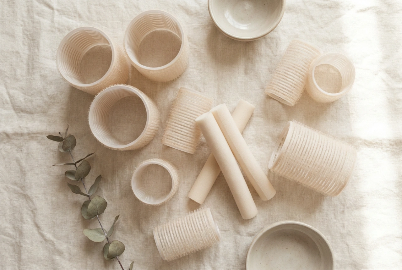 Rouleaux pour cheveux : types, choix du diamètre et pose étape par étape