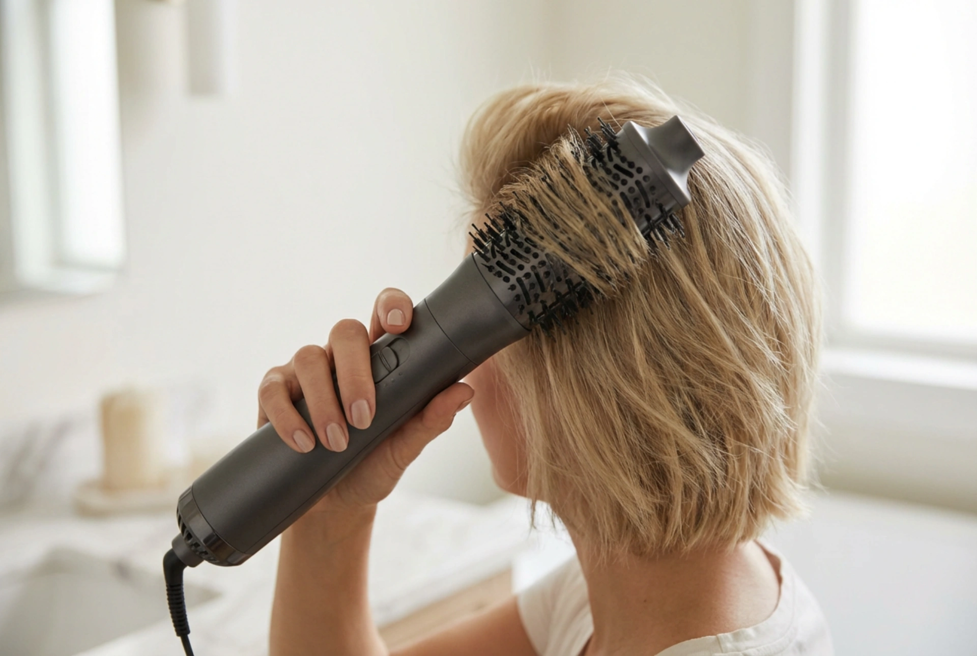 Brosse soufflante pour cheveux courts : techniques pour soulever les racines et obtenir du volume