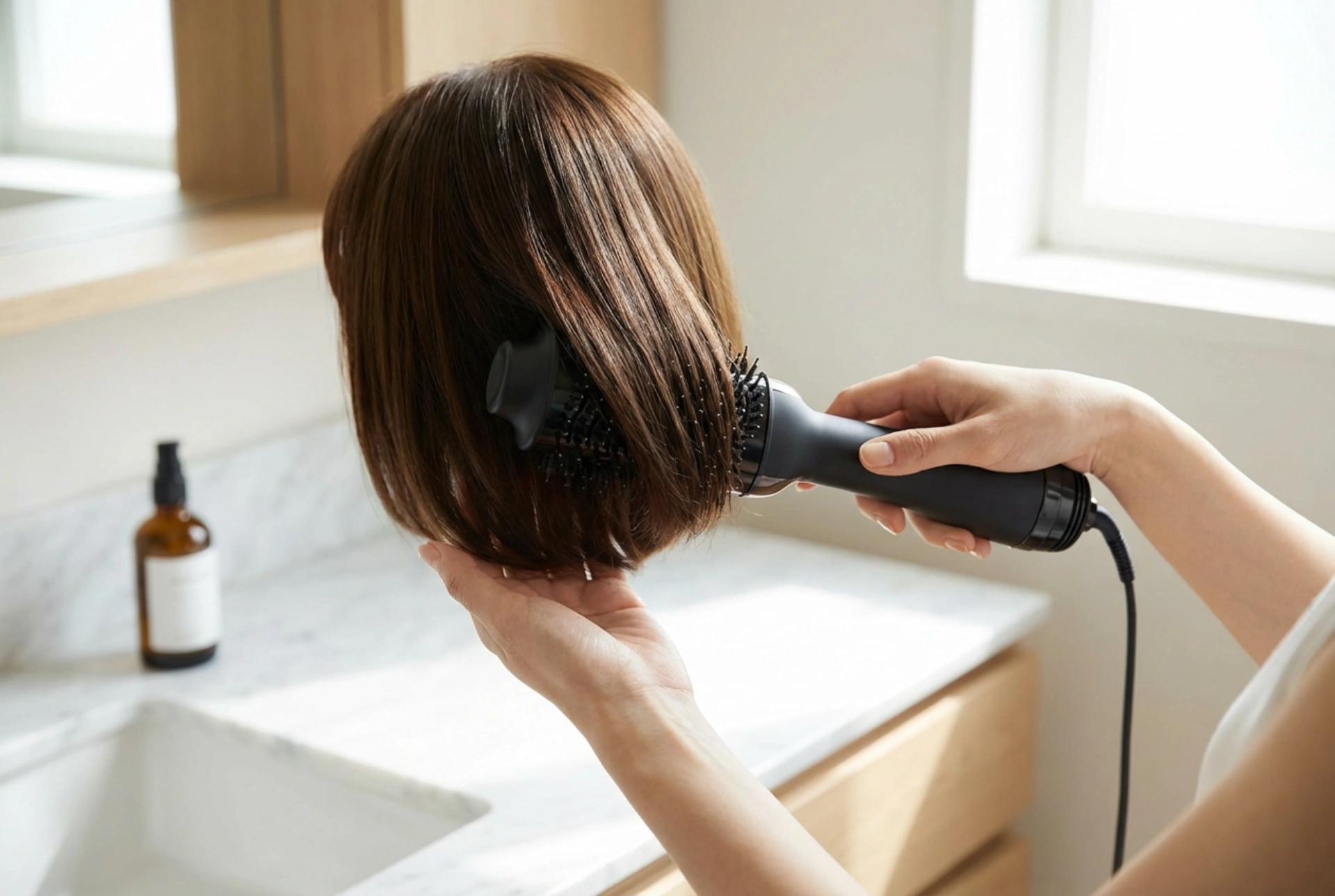 Brosse soufflante pour cheveux courts : modelage pas à pas