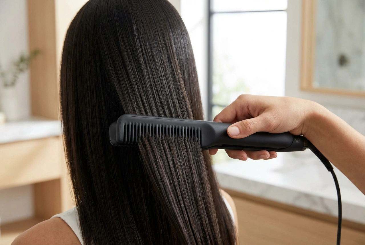 Lisseur avec peigne intégré : un lissage rapide et sans tiraillement