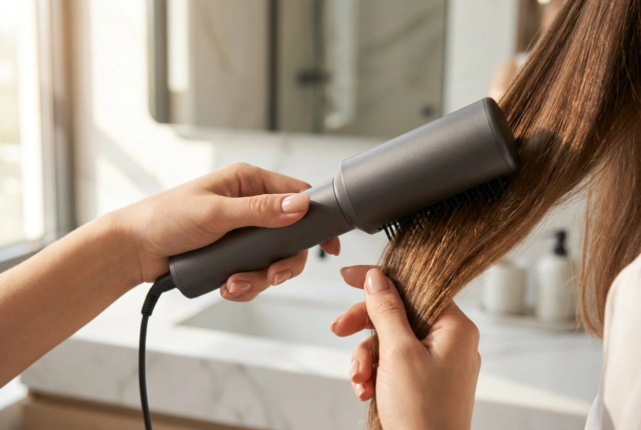 Brosse soufflante : comment coiffer ses cheveux pendant le séchage, étape par étape