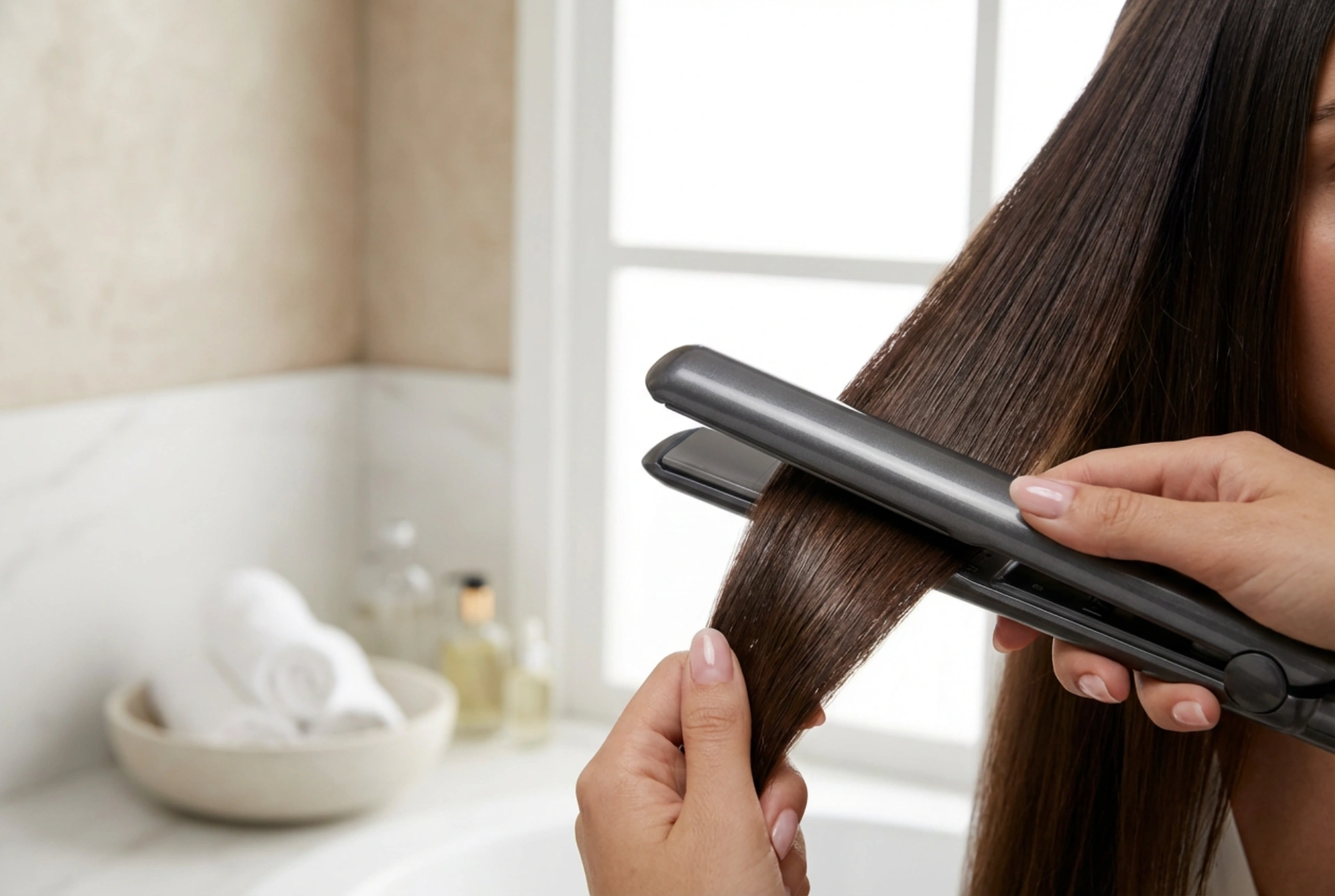 Lisseur en titane avec ionisation : des cheveux lisses et un résultat durable à la maison