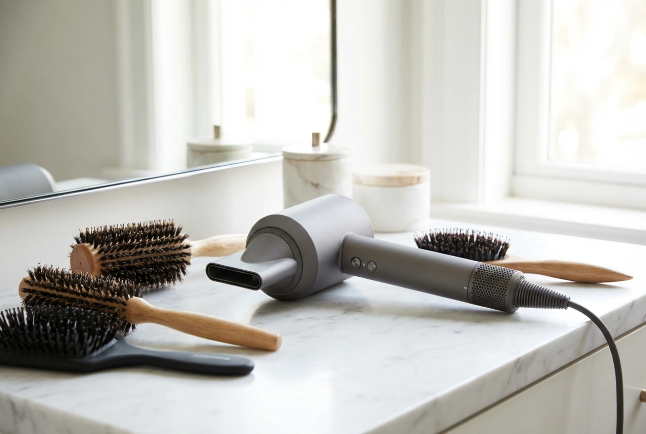 Le sèche-cheveux coiffant : concentrateur, brosses et technique de modelage