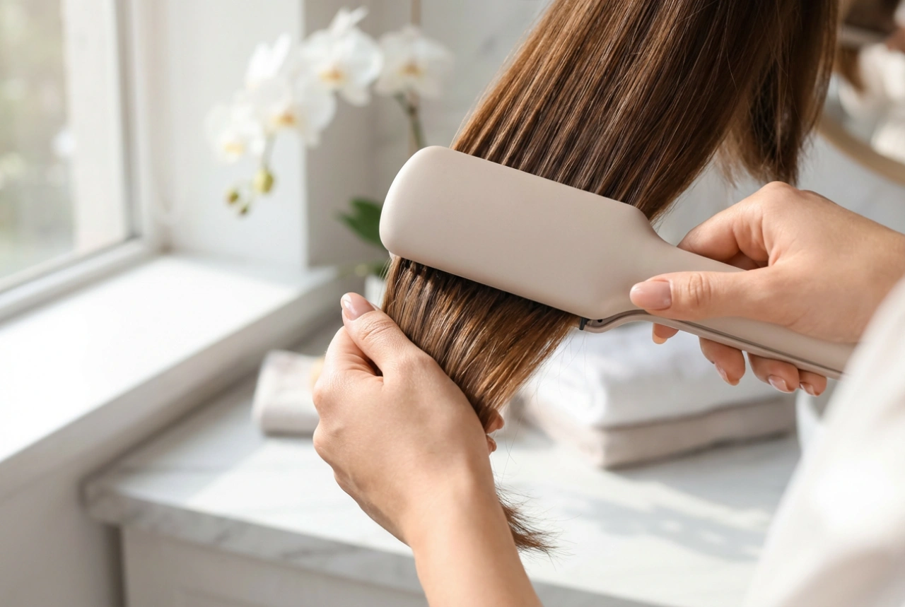 La brosse lissante : lissage rapide et volume en un seul geste