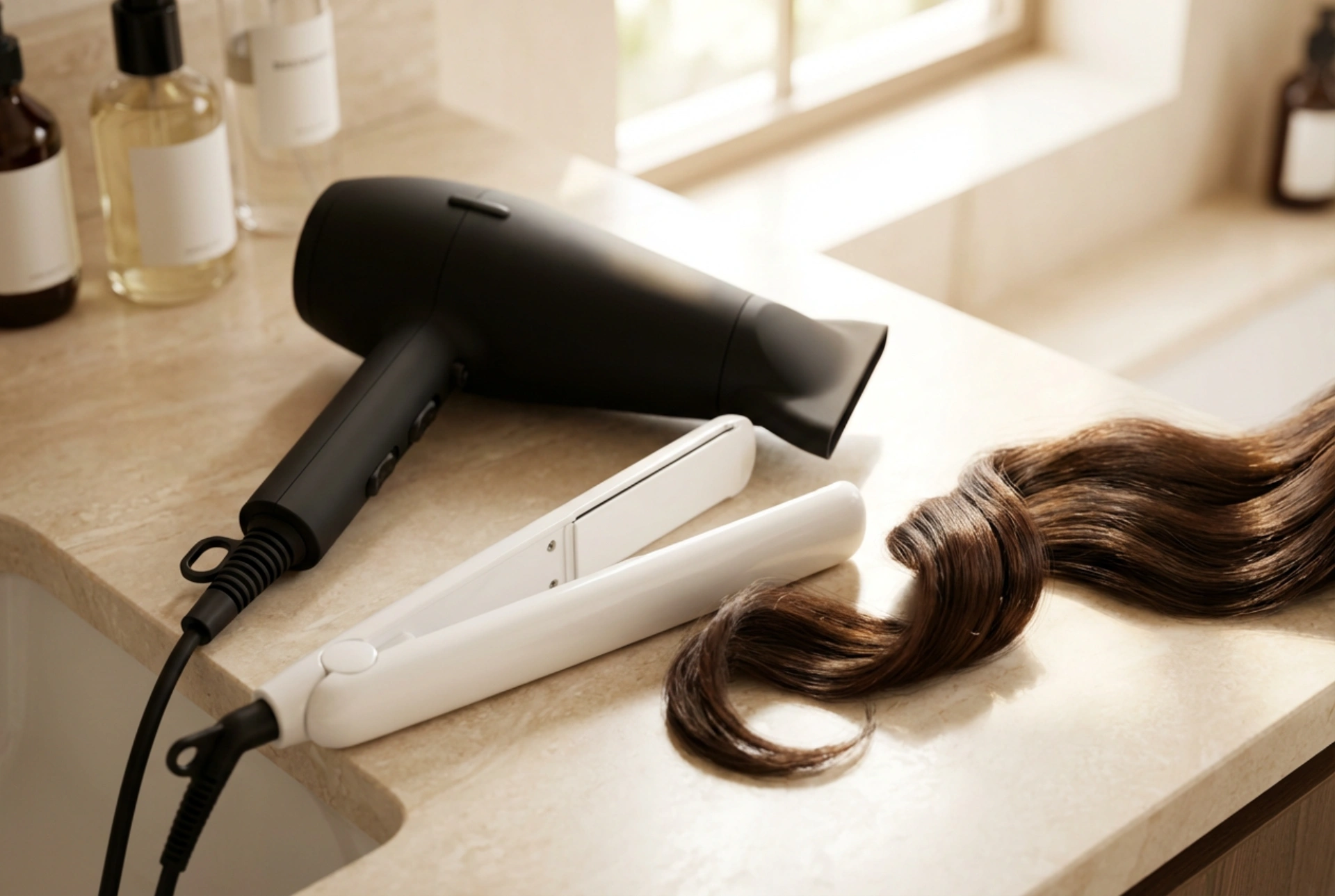 Sèche-cheveux et lisseur : comment combiner séchage et lissage pour un résultat soyeux
