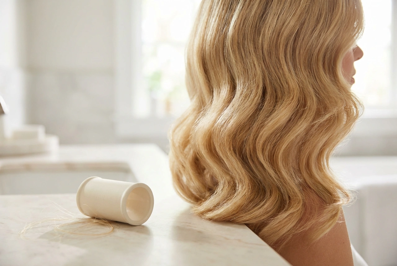 Le grand rouleau à cheveux en pratique : volume et ondulations souples