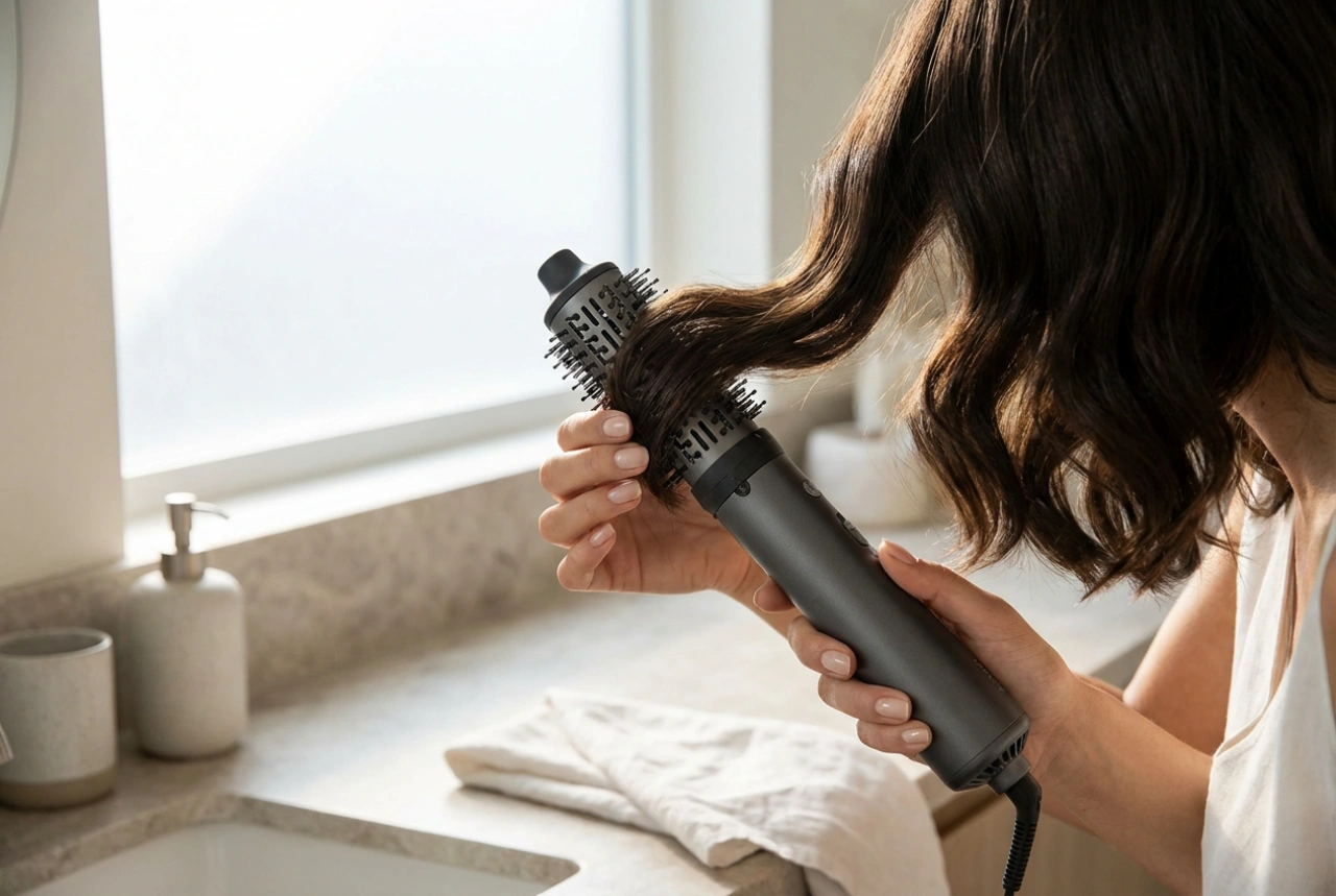 La brosse soufflante rotative : coiffage et séchage en un seul geste