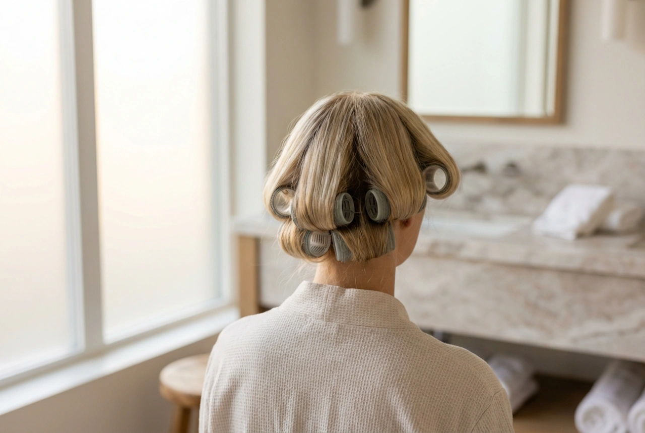 Bigoudis pour décoller les racines : du volume étape par étape