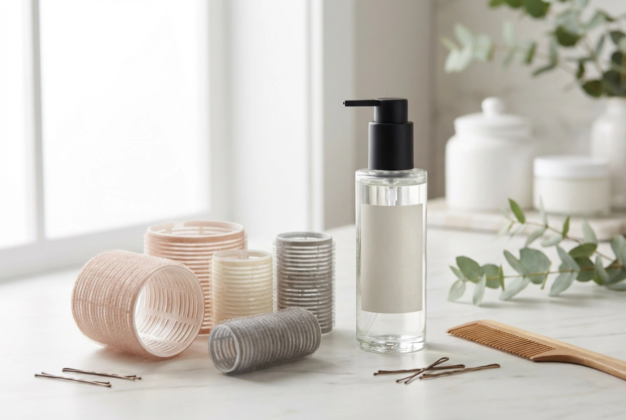 Cheveux sur rouleaux : choix du diamètre, temps de pose et fixateur