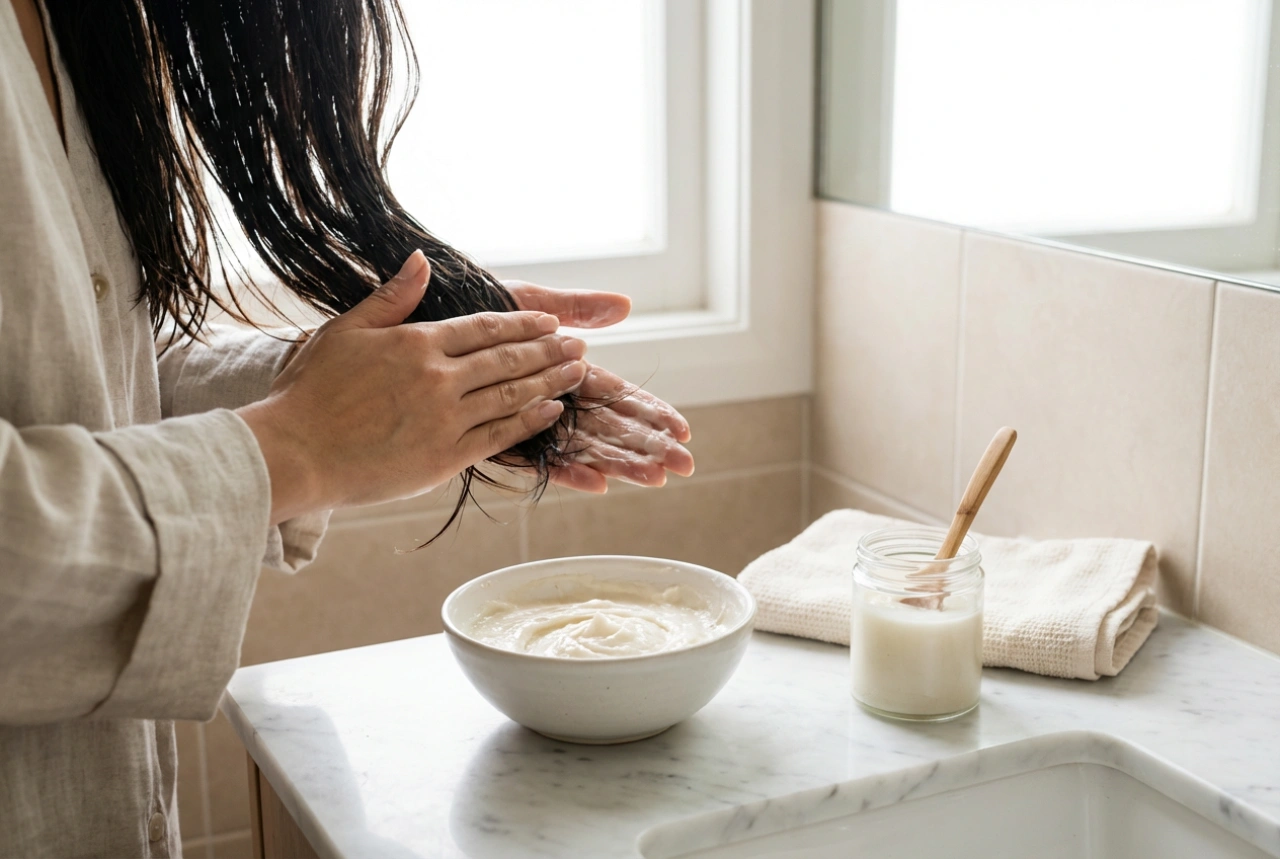 Kératine maison pour les cheveux : préparation, application et coiffage
