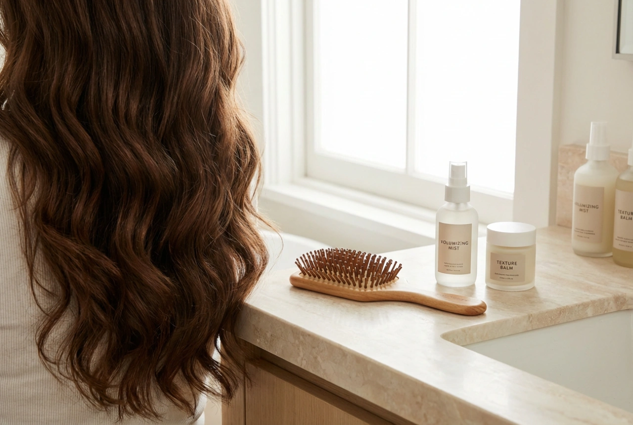 Coiffure pour cheveux ondulés : préparation, coiffage et fixation