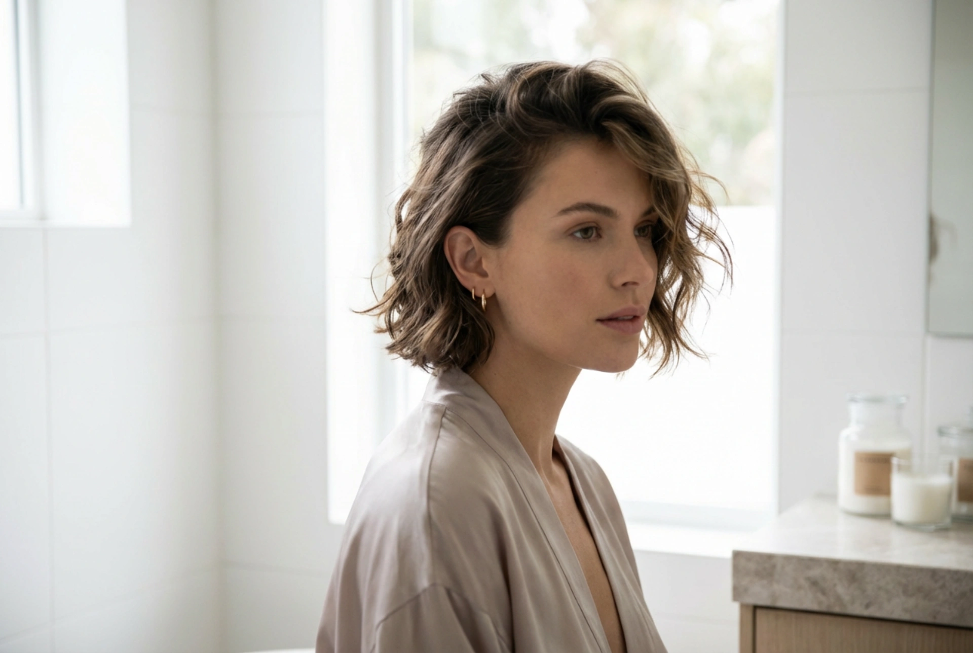 Cheveux courts : ondulations de mariage et coiffure longue tenue