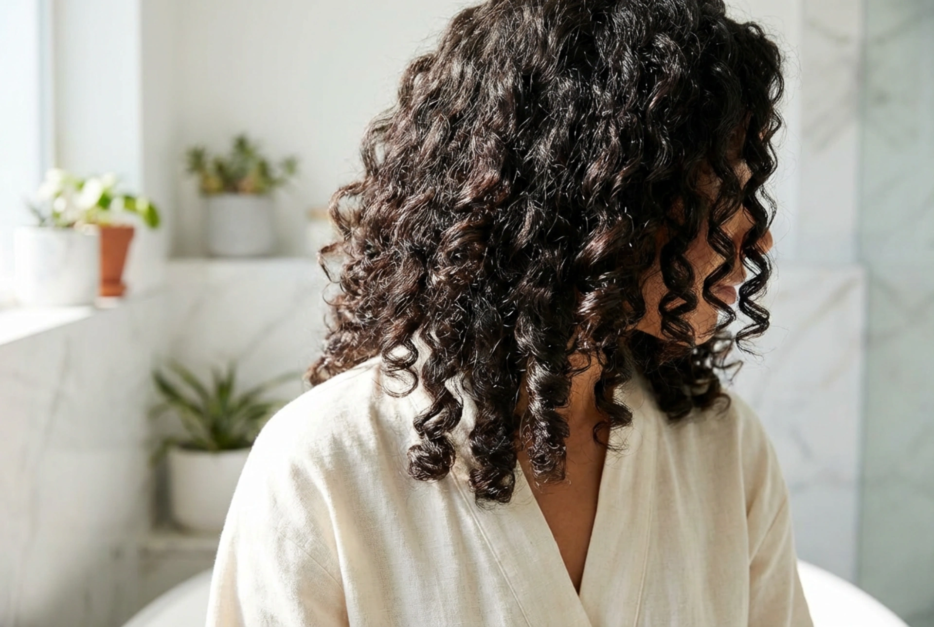 Boucles sur cheveux mi-longs : volume et forme qui tiennent