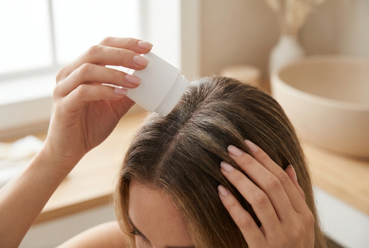 Poudre pour le volume des cheveux : effet push-up aux racines en 3 étapes