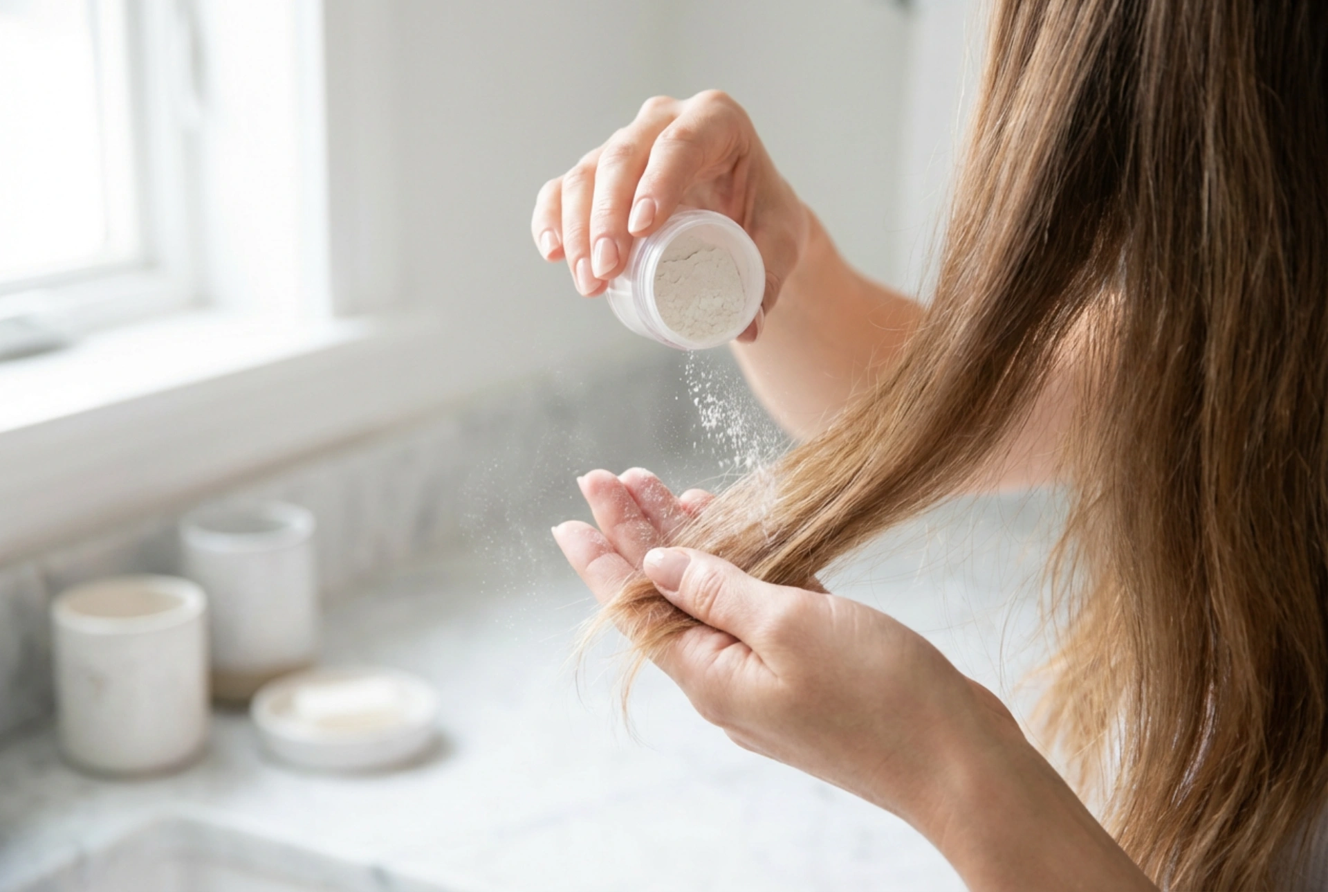 Poudre coiffante pour cheveux : techniques d'application, fixation et erreurs à éviter