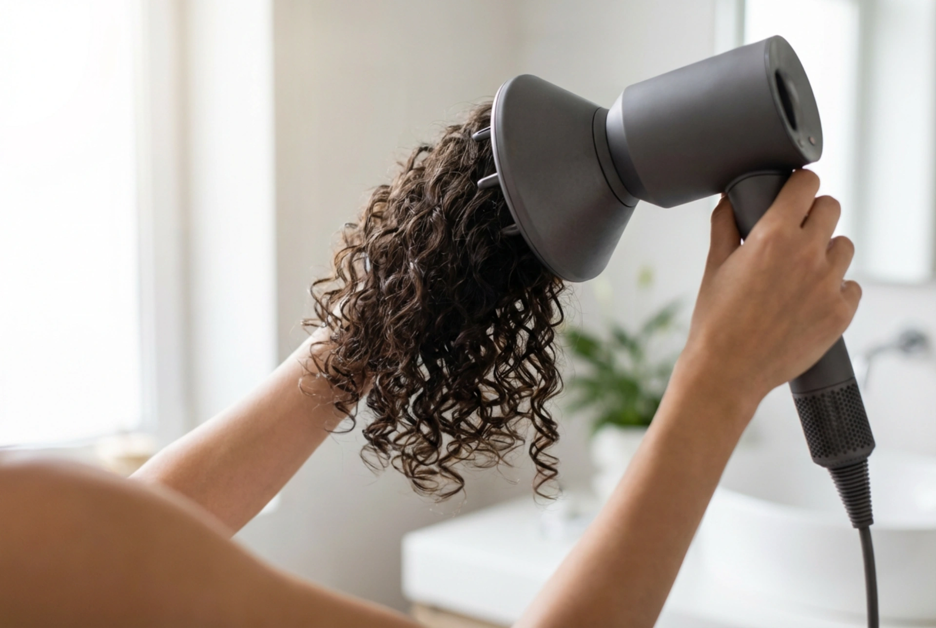 Sèche-cheveux pour cheveux bouclés : réglages, diffuseur et protection des boucles