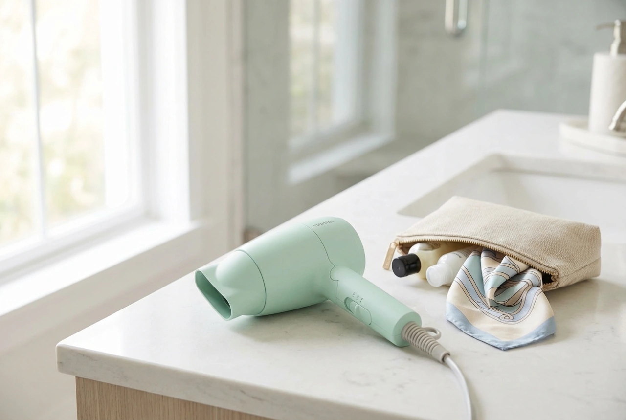 Petit sèche-cheveux ionique : astuces de voyage et séchage en toute sécurité