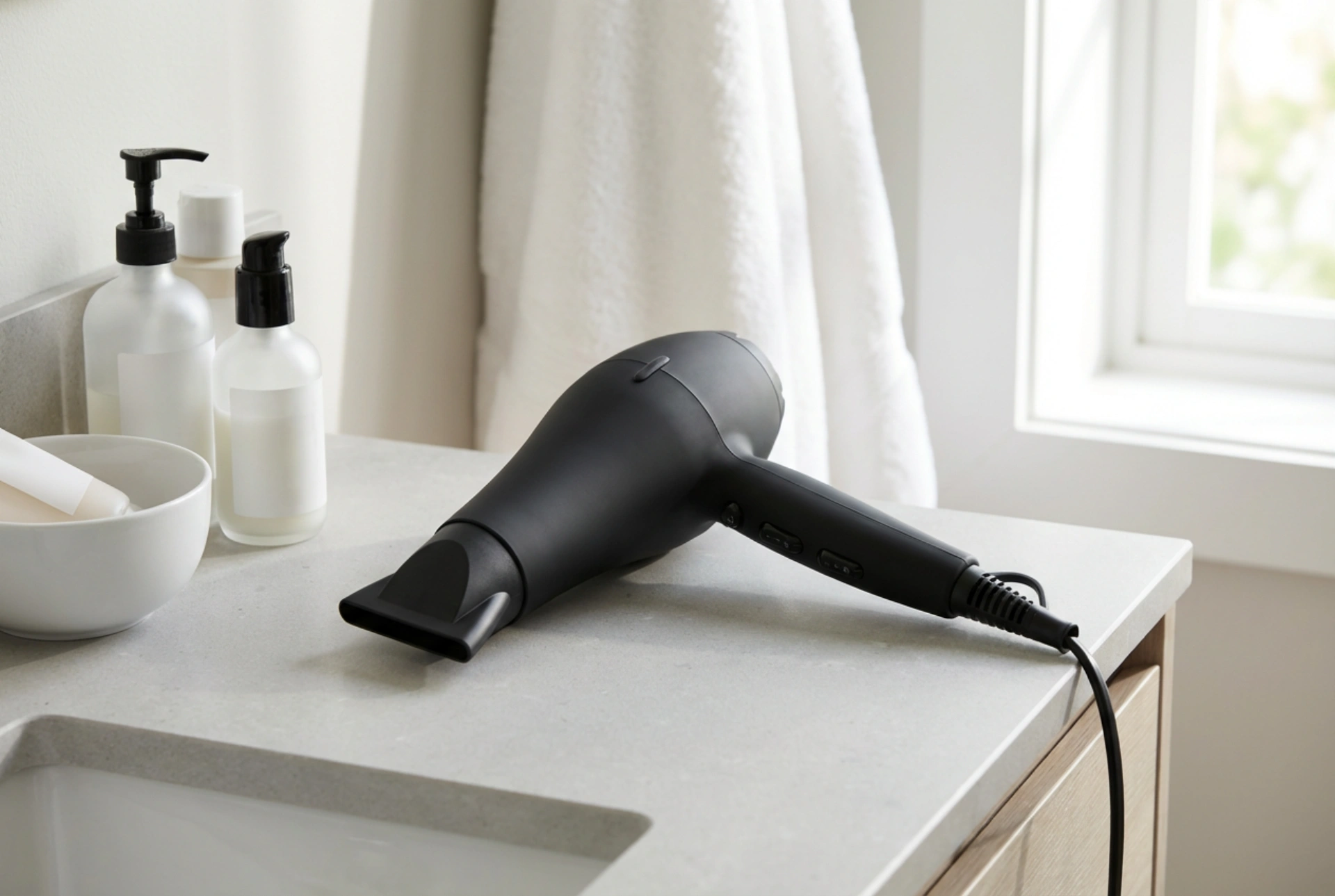 Sèche-cheveux professionnel avec ionisation : paramètres et utilisation à domicile