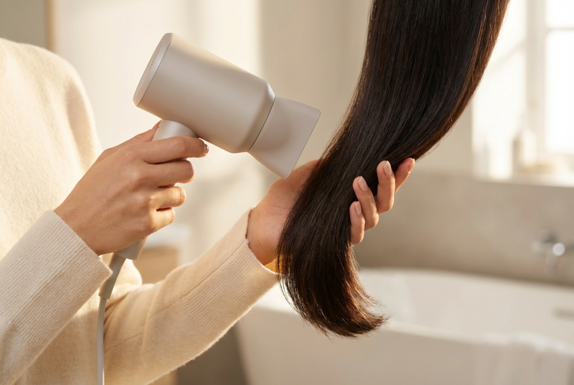 Sèche-cheveux compact et performant : sécher efficacement sans surchauffer la fibre capillaire