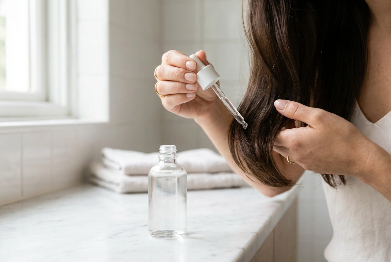Sérum thermoprotecteur pour cheveux : application avant le séchage et le lissage
