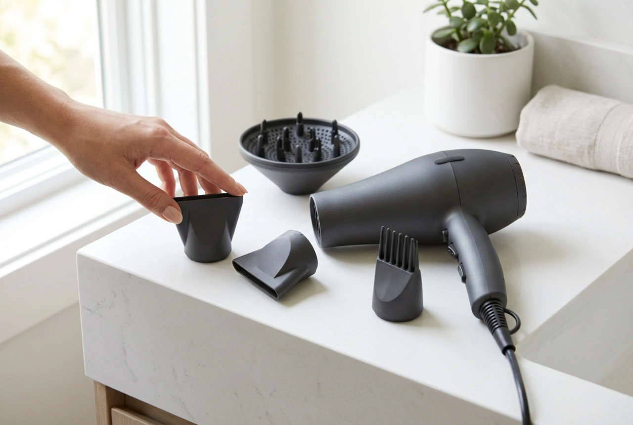 Sèche-cheveux professionnel : embouts et technique de séchage