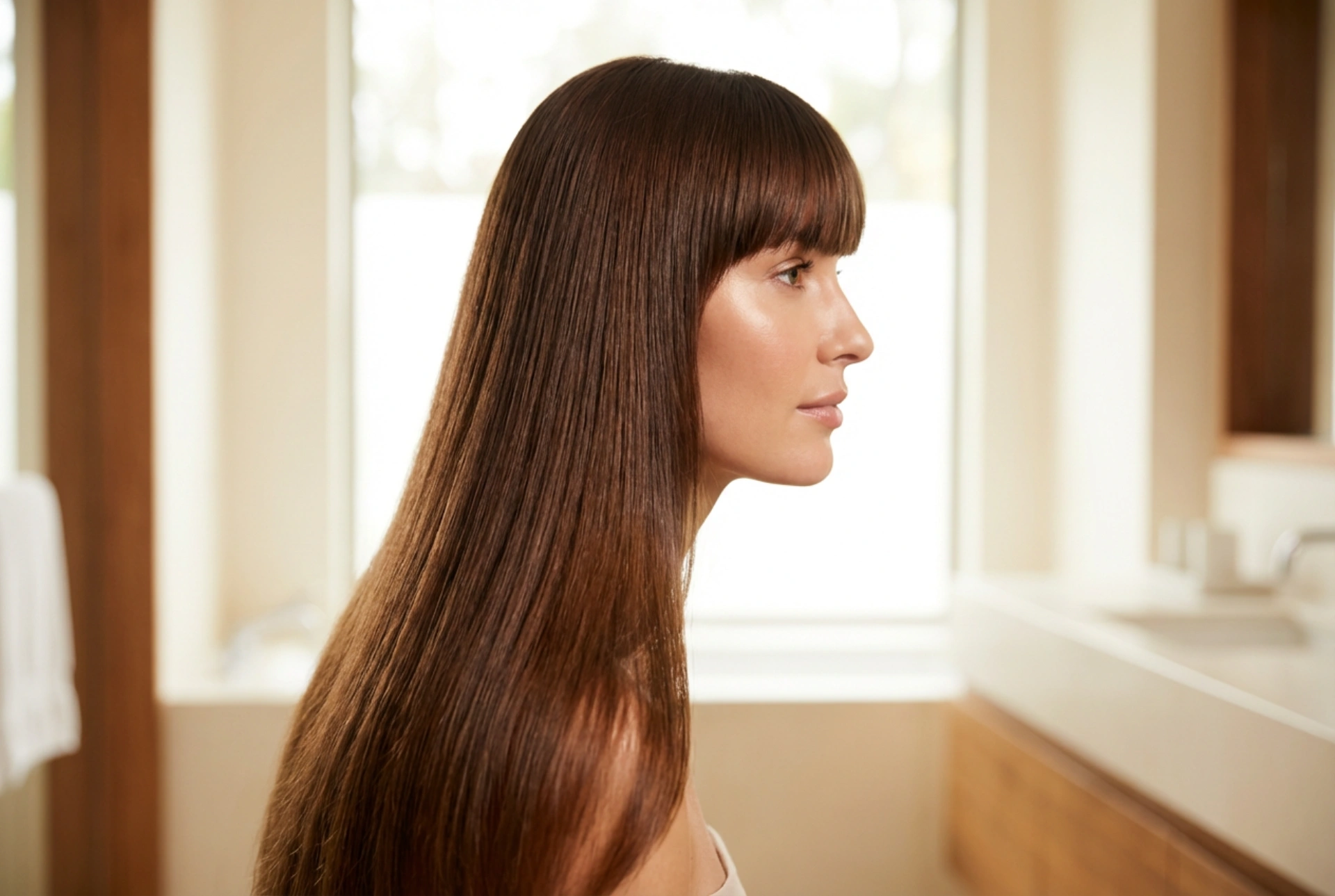 Cheveux longs avec une frange : comment les coiffer et souligner leur forme