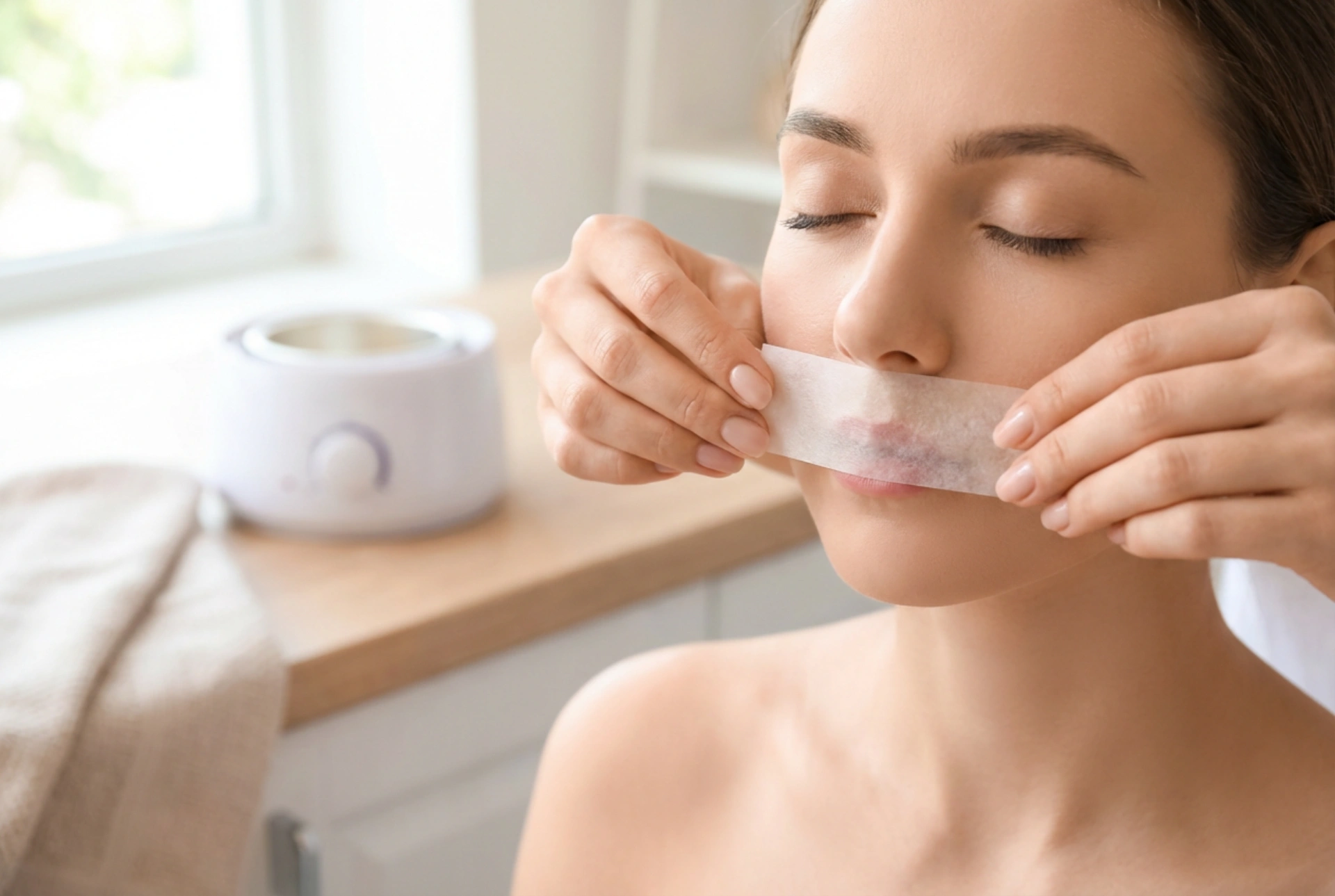 Duvet de la lèvre supérieure sans rougeurs : l'épilation à la cire étape par étape