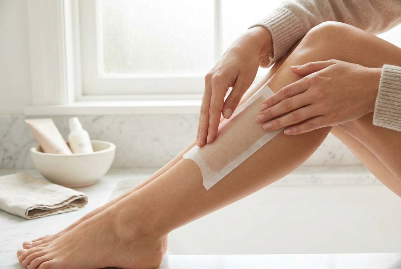 Bandes de cire pour les jambes : chauffer, appliquer et retirer sans douleur