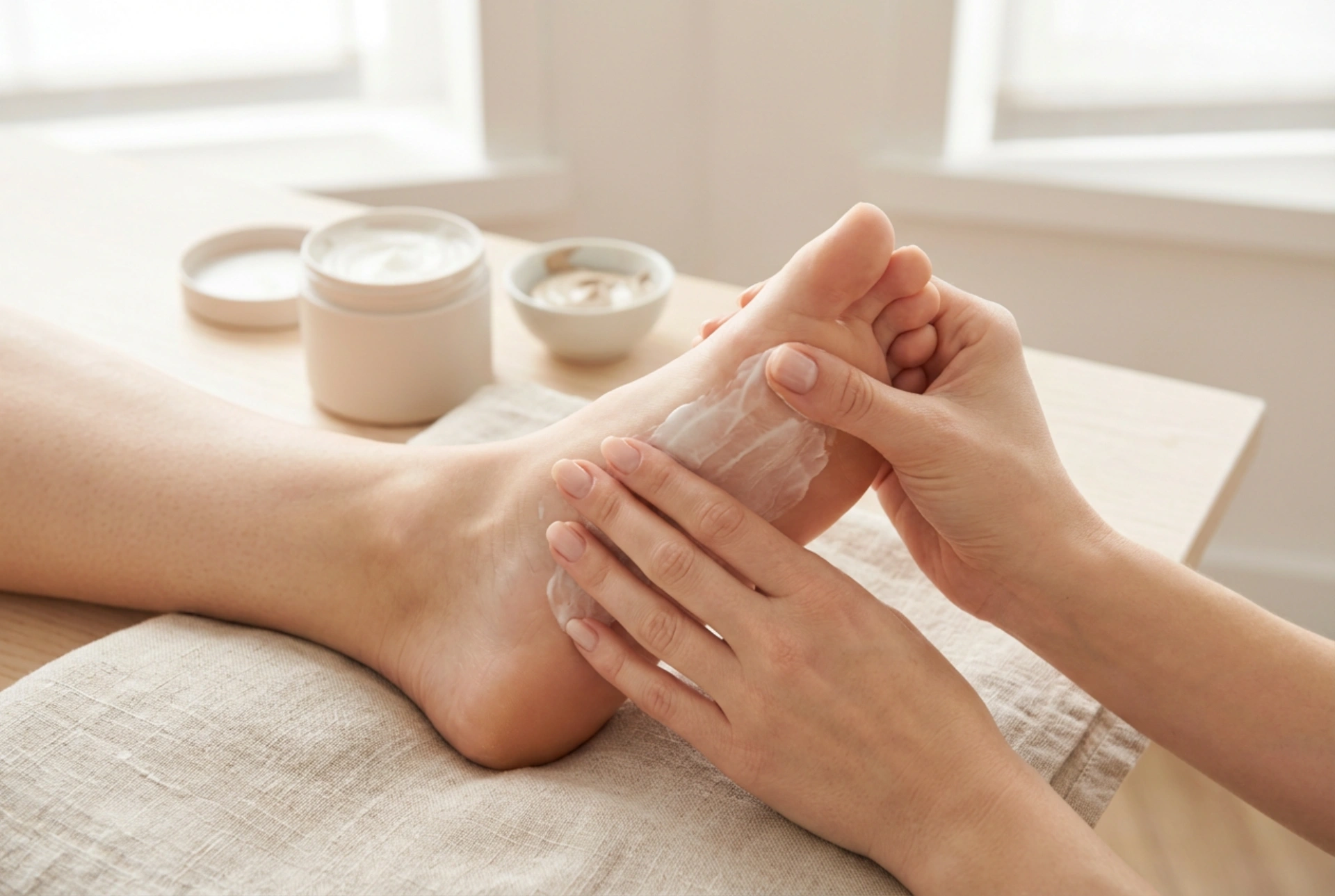 Crème pour pieds secs : ce qui fonctionne, comment l'appliquer et quand utiliser un masque