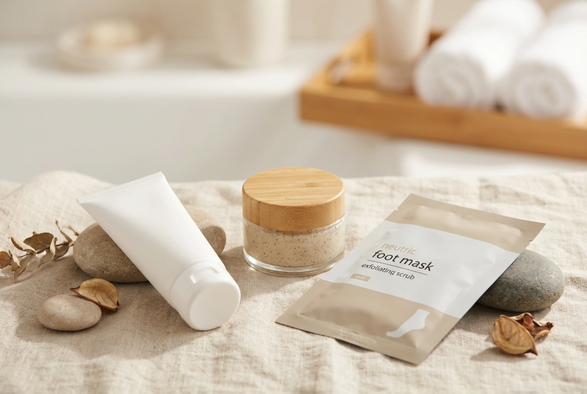 Pour les talons secs : un programme avec masque, gommage et crème occlusive